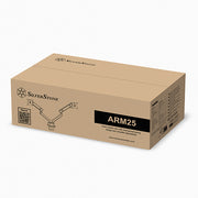 SilverStone ARM25 多功能調整高性能氣壓彈簧 雙螢幕支臂 顯示器掛架 (黑色)(免費送貨至順豐站)