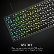 Corsair K55 Core RGB 遊戲鍵盤(黑色) (包送順豐站)
