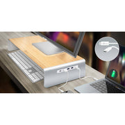 J5create JCT425 多功能實木屏幕架 (手工實木 & 鋁製底座) - eSports OMG 香港電競用品專門店