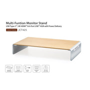 J5create JCT425 多功能實木屏幕架 (手工實木 & 鋁製底座) - eSports OMG 香港電競用品專門店