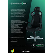 Noblechairs EPIC SERIES - Mercedes-AMG Petronas F1 Team SPECIAL EDITION 人體工學高背電競椅 (免安裝費)(缺貨)