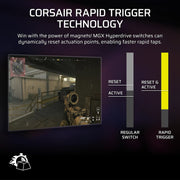 Corsair Vanguard PRO 96-MGX 8kHz 有線磁軸鍵盤(黑色-MGX磁軸)(包送順豐站)
