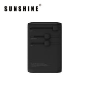 SUNSHINE TRC-70W GaN快速充電器 4插口(2C2A)及內置伸縮USB-C充電線旅行插座(70W)