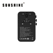 SUNSHINE TRB-140W GaN快速充電器 4插口(3C1A) 旅行插座(140W)
