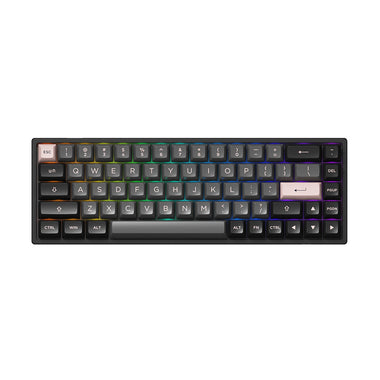 AKKO 3068B Plus 三模 68鍵 RGB機械鍵盤 黑粉色 (啫喱紫軸)