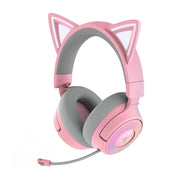 Razer Kraken Kitty V3 Pro 貓耳造型 RGB 三模無線耳機(Quartz)