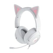 Razer Kraken Kitty V3 X 貓耳造型 RGB 有線耳機(白色)