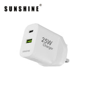 SUNSHINE MPG-25WH 2端口1C1A插牆式充電器(25W)
