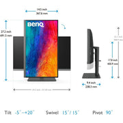 BenQ PD2706U 27吋 4K UHD IPS AQCOLOR技術 90W USB-C Designed For Mac 藝術設計用顯示器