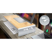 [台灣製造] j5create JCT425 實木螢幕支架 內置 8 合 1 USB-C 集線器 (AC-JCT425)