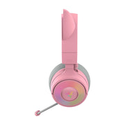 Razer Kraken Kitty V3 Pro 貓耳造型 RGB 三模無線耳機(Quartz)