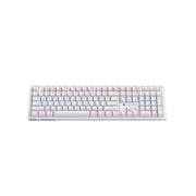 Machenike K520 108鍵ABS 單色鍵帽 混光機械鍵盤(白色)