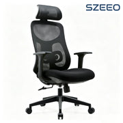 Szeeo S1C （棉坐）人體工學辦公椅 黑色框架 (免費送貨)
