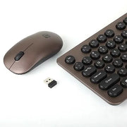 ABKO 復古圓鍵靜音無線鍵盤及滑鼠套裝 WKM810 (包送順豐站)