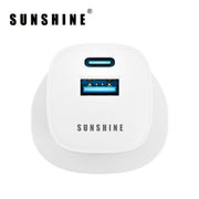 SUNSHINE MPH-30WH 2端口1C1A插牆式充電器(30W)
