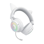 Razer Kraken Kitty V3 Pro 貓耳造型 RGB 三模無線耳機(白色)