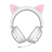 Razer Kraken Kitty V3 Pro 貓耳造型 RGB 三模無線耳機(白色)