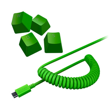 Razer PBT 鍵帽套裝 + USB-C 捲線 (Razer Green)