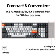 Machenike K600G 100鍵 雙色注塑 RGB Hot-Swappable 藍牙無線三模機械鍵盤(包送順豐站)
