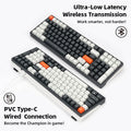 10月優惠 Machenike K600G 100鍵 雙色注塑 RGB Hot-Swappable 藍牙無線三模機械鍵盤